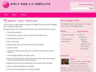 girly blogger template