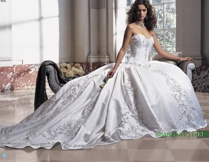 A stunning ballgown wedding dress.