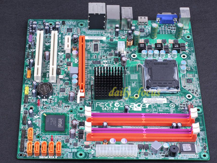Acer G43T-AM Motherboard Intel G43 Express LGA 775/Socket T DDR2