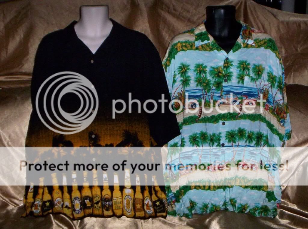 Lot 4 Mens Hawaiian Aloha Tropical Vacation shirts 2XL & 2XLTall FREE 