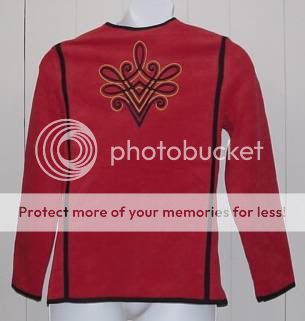 Bob Mackies Plush Fleece Embroidered Jacket Size S