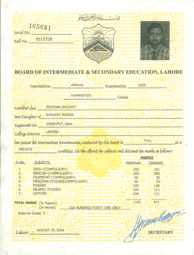 F.A Certificate gif by zeeshan_CV | Photobucket