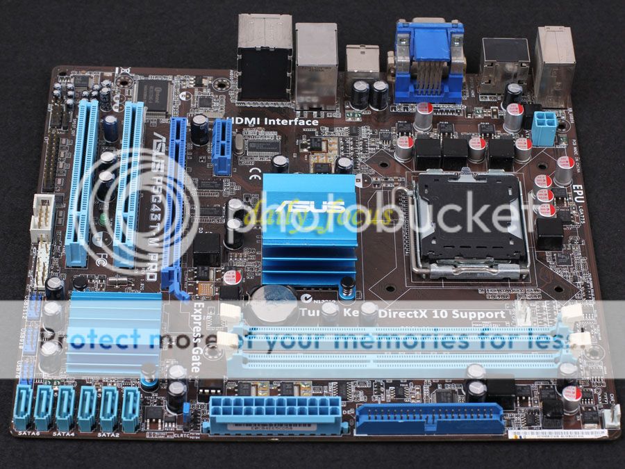 Asus P5G43T M Pro Motherboard Intel G43 LGA 775 Socket T DDR3 MicroATX
