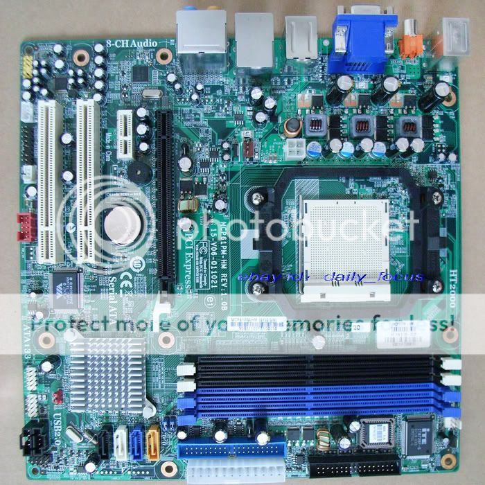 OEM HP Nettle2 GL8E motherboard ECS MCP61PM HM 1.0B Socket AM2 3 5DAYS 