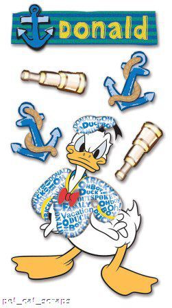 EK Success Disney Stickers DONALD DUCK Words in Clothes Anchor ...